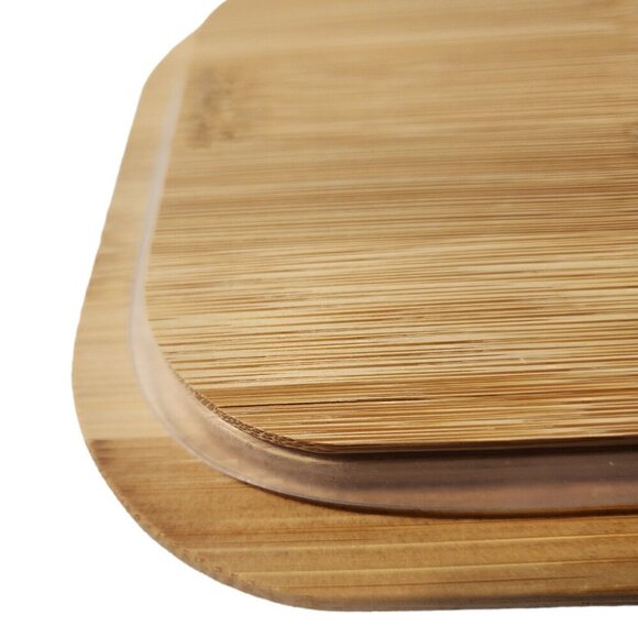 Cuisinart Glass Storage Container with Bamboo Lid Square Microwave Oven 5x5 New - Picture 11 of 13